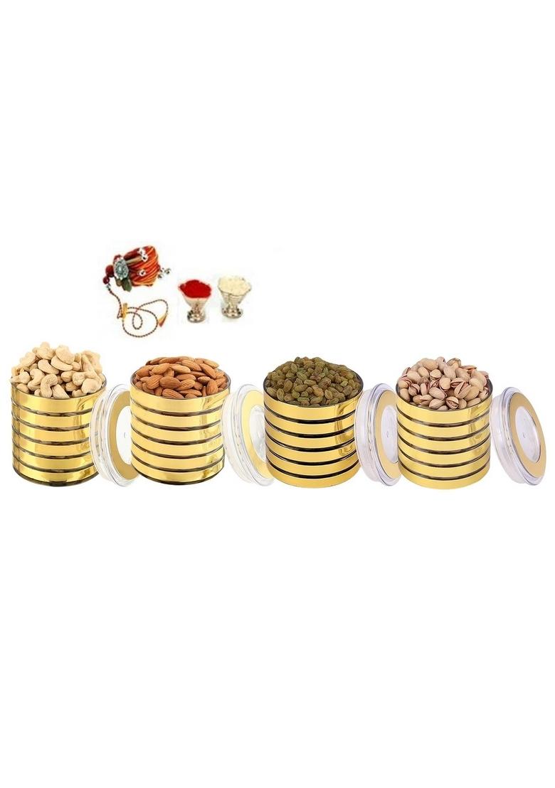 GHASITARAM'S Special for holi Dry-Fruit Golden Marble Jar Festive Gift Box
