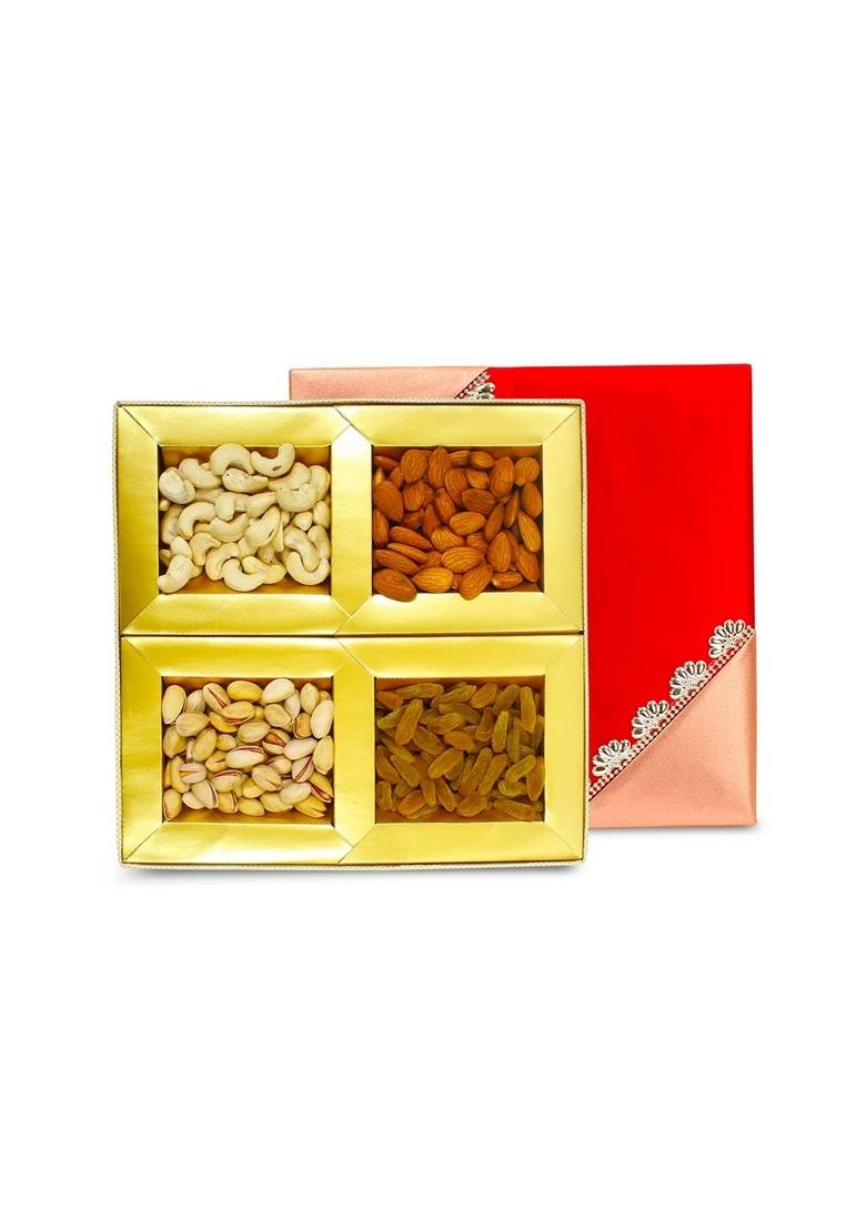 SAPPHIRE FOODS Hampers Dry Fruit Gift Pack Christmas Gifts for Employees Family and Friends SF Red Flower Box 152 A 11 *