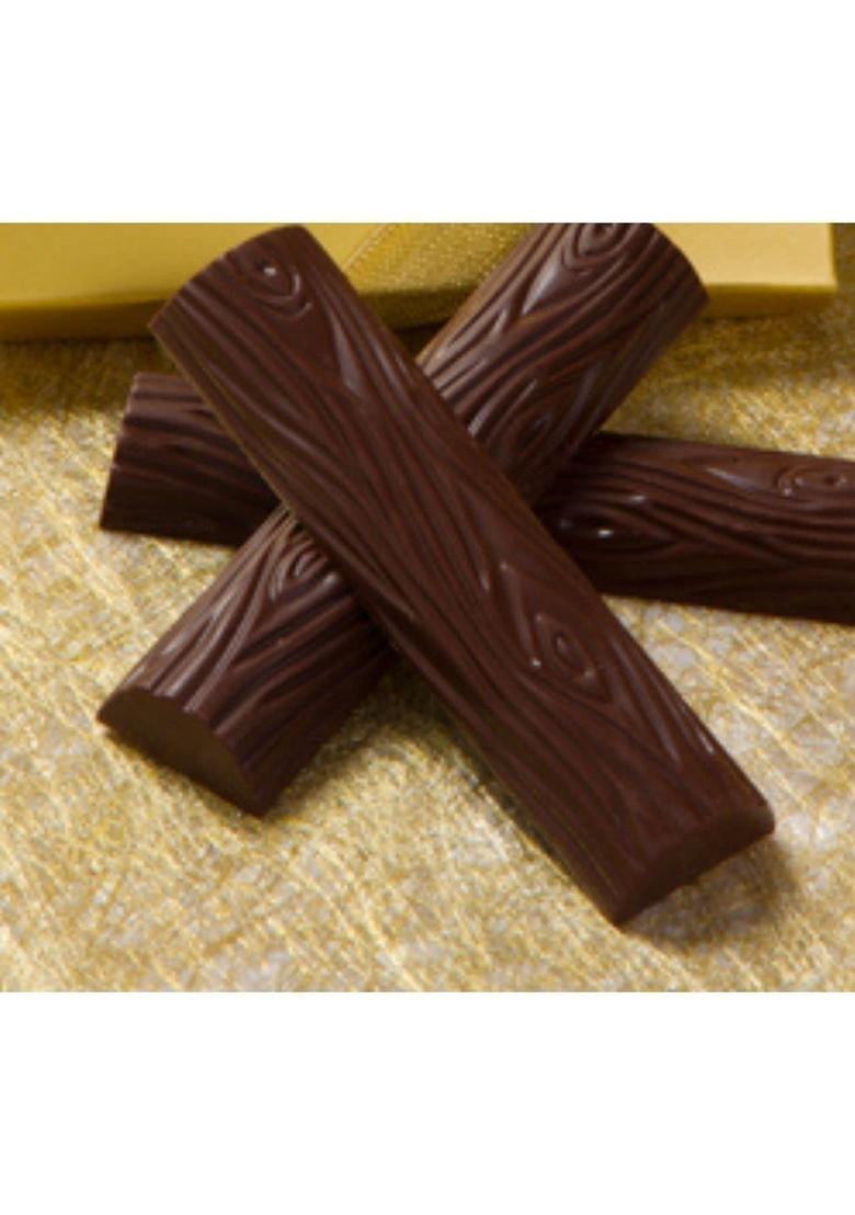 Jus' Trufs Classic Christmas Truffles and Logs Glass Platter Gift for Christmas, Chocolate Candies, Assorted Box Family, 150gm