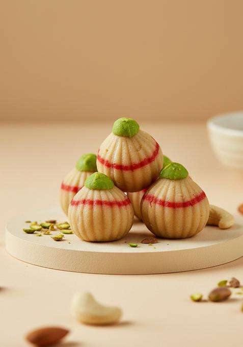 Ghasitaram Gifts Ganesha Chaturthi Gift Sweets - Ghasitaram's Sugarfree Mawa Ring Modak 800 GMS