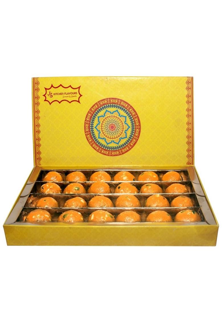 JS Kitchen Flavours Sweets & Snacks Besan Dry fruits Ladoo| Indian Sweet (500 GM) 10pcs
