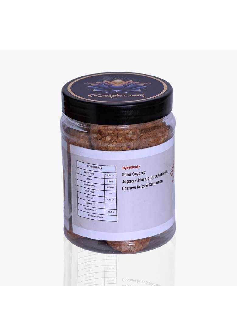 MAISHWARI Wholesome Jaggery & Oats Cookies | No Refined Sugar High-Fiber Healthy Snack Natural, Guilt-Free Treat for All Ages (250 Gm) - Indya
