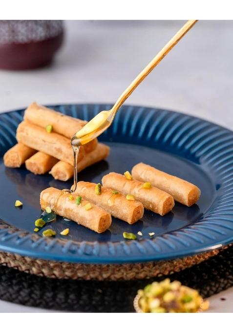 Gourmet Baklava Prime Connoisseur Gift Box, Mixed Assortment with Pista Burma, Chocolate Cashew, Nut Nest, Finger Baklava, Belloria, Almond, 610g, Pure Cow Ghee