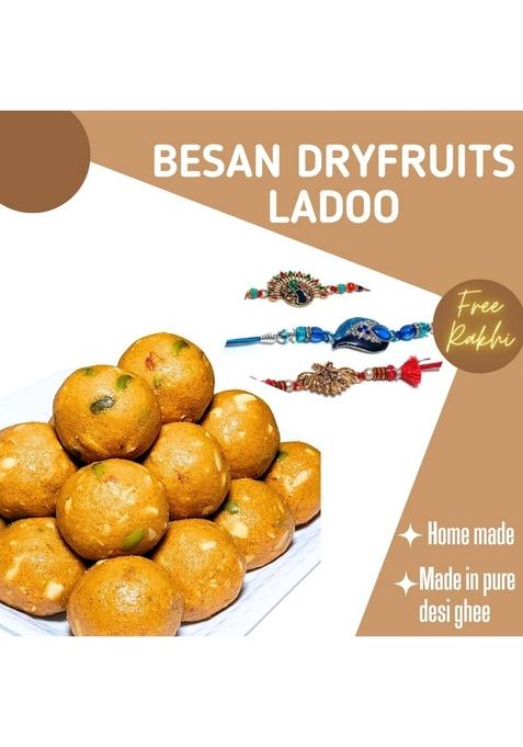 JS Kitchen Flavours Sweets & Snacks Besan Dry fruits Ladoo| Indian Sweet (1000 GM)