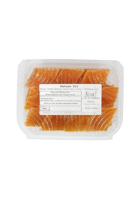 Nature Vit NatureVit Mango Katli 250 Gram | Khatta Meetha Aam Papad Candy Traditional Indian Snack Sweet & Tangy Fruit Bar