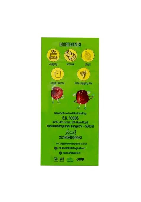 SK & SWEETS Kamarkat ladoo Traditional Indian Mithai | Coconut Jaggery Candy Gift Pack Authentic South Sweet Box Pure Palm No Refined Sugar Handmade Kalkona