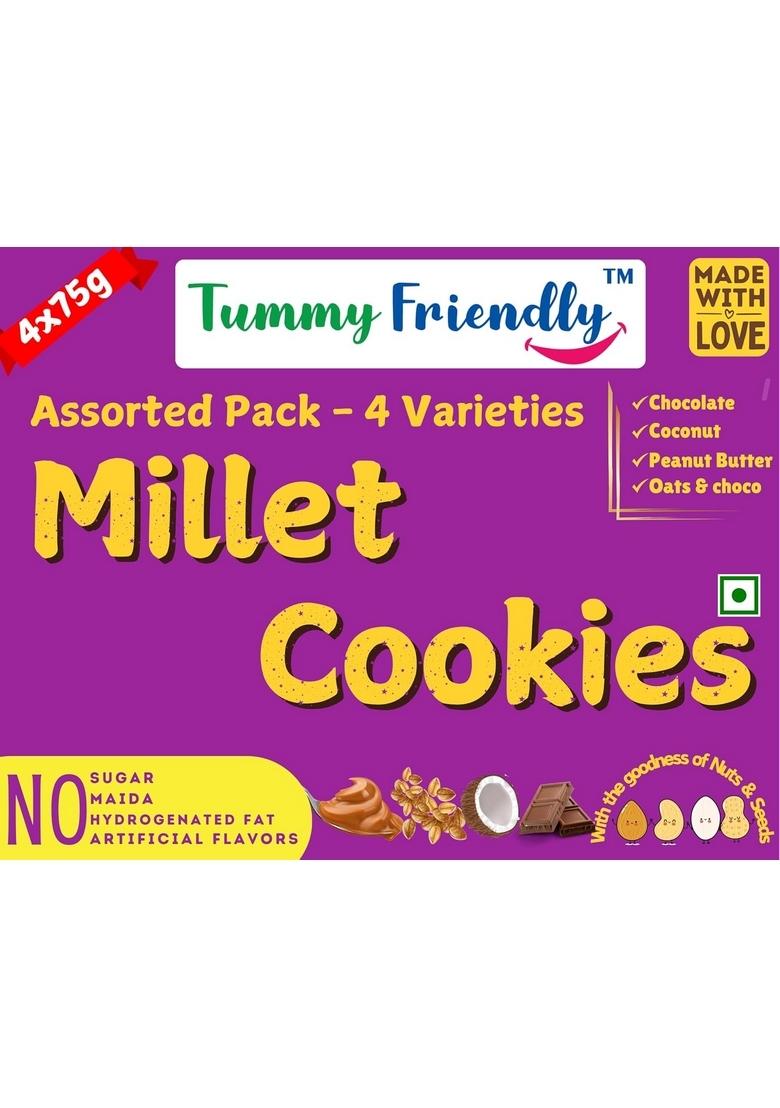 TUMMY FRIENDLY TummyFriendly Foods Millet Cookies for Kids Adults. Healthy Biscuits, Ragi and Jaggery. Snacks Babies 1 Year Old. Gift the Best