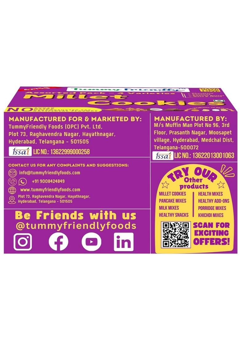 TUMMY FRIENDLY TummyFriendly Foods Millet Cookies for Kids Adults. Healthy Biscuits, Ragi and Jaggery. Snacks Babies 1 Year Old. Gift the Best