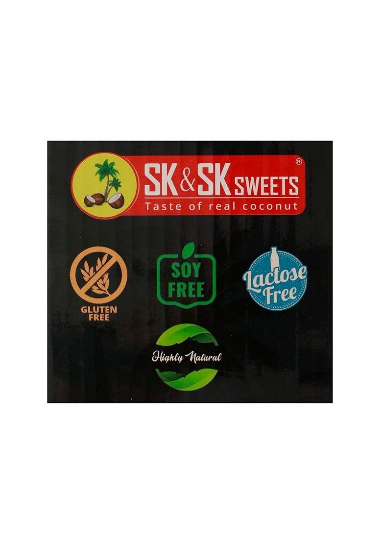 SK & SWEETS Celebration Sweet Box | Coconut Laddu Barfi Combo of Coco hotz,desi almond jaggery burfi,desi mango desi anjeer dryfruit meetha kardant Indian Mithai Gift Pack (Pack 24, 1 kg)