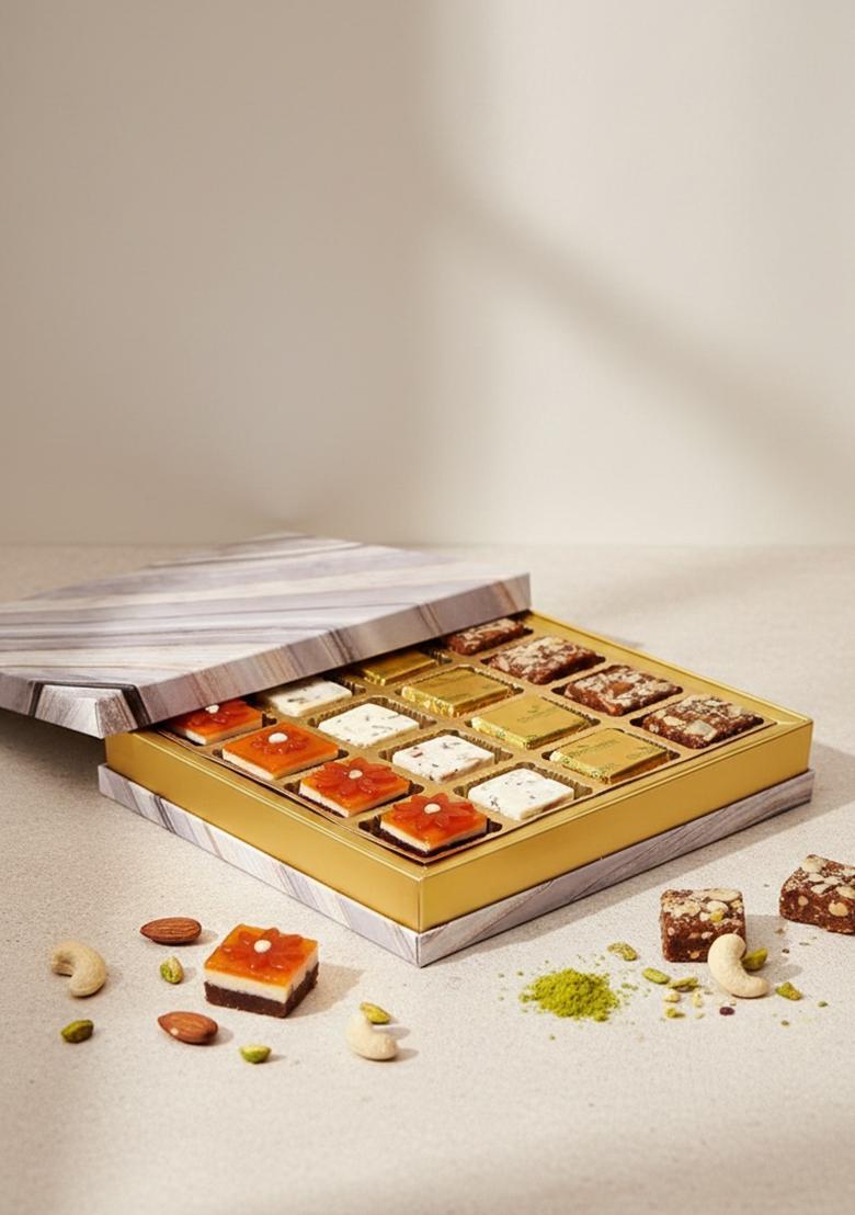 Ghasitaram Gifts Express Delivery Marble Box of Assorted Bites |Gift for Diwali,Holi,Rakhi,Valentine,Christmas,Birthday,Anniversary,Gift Her,Him,Mothers Day,Fathers Day|