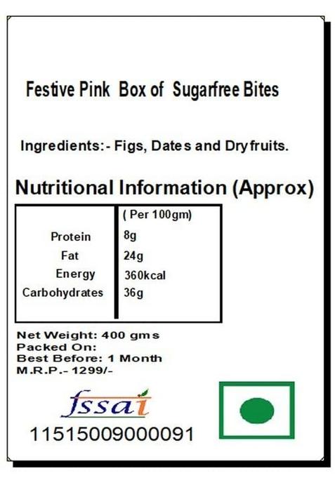 Ghasitaram Gifts Express Delivery Festive Pink Box of Sugarfree Bites |Gift for Diwali,Holi,Rakhi,Valentine,Christmas,Birthday,Anniversary,Gift Her,Him,Mothers Day,Fathers Day|