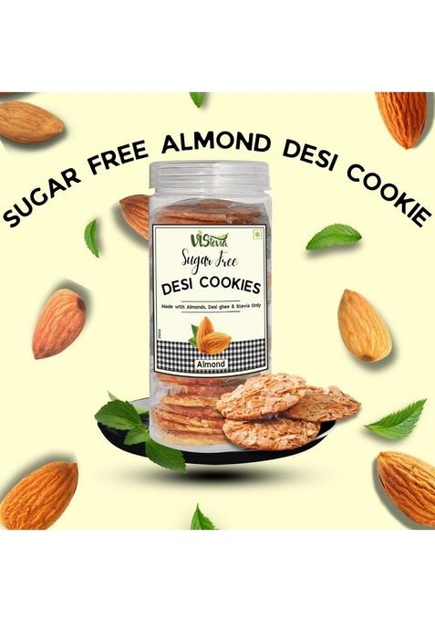 VISTEVIA Sugar Free Almond Desi Cookies, Diabetic and Keto Friendly