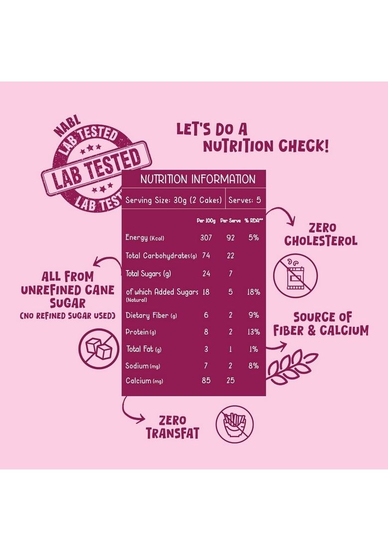 Gladful Strawberry Pancake Mix, No Maida, Palm Oil, Refined Sugar, Gluten Free, High Sprouted Protein, Low Carbs, Made with Jowar and Oats, Eggless 300 Gm