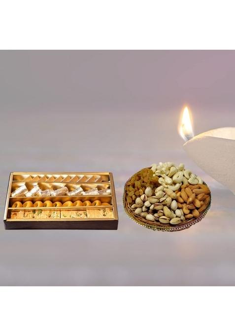 BIGWISHBOX Diwali Special | 01 Kg Assorted Sweets 500g Dryfruits Sameday/Nextday Delivery