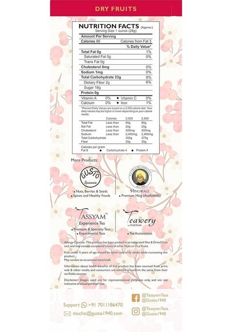 TASSYAM Premium Dried Cranberries 500g (2X 250g) | Healthy Dry Fruits Luxury Box