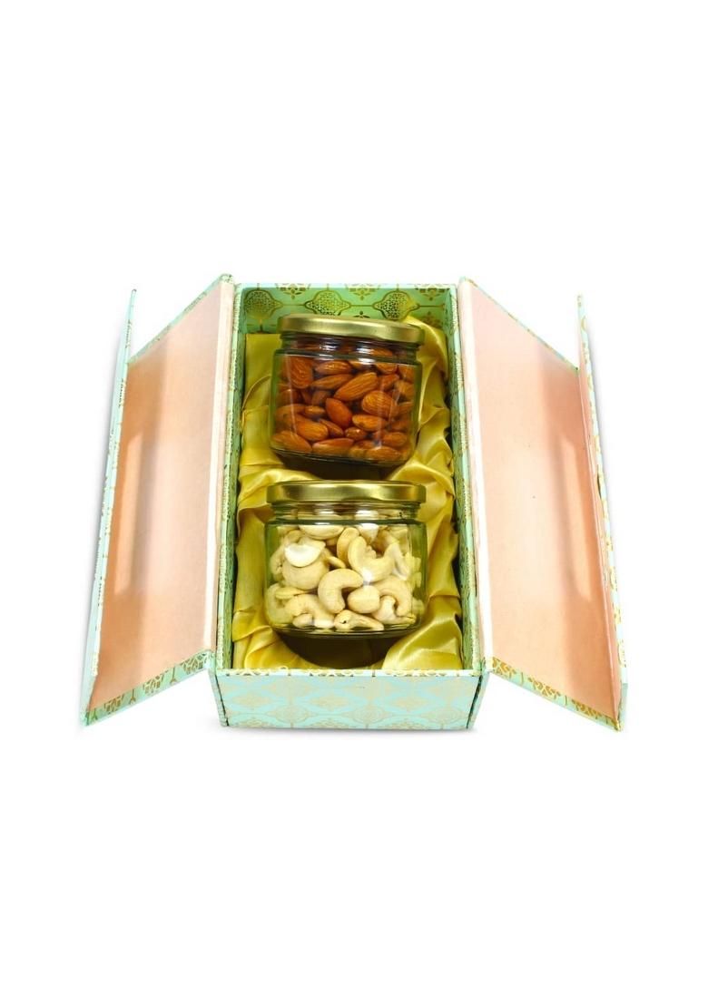 SAPPHIRE FOODS Diwali Gift Hampers Dry Fruit Pack Gifts In Jars for Employees Family Friends Beautiful SF 07 (2 Jar)