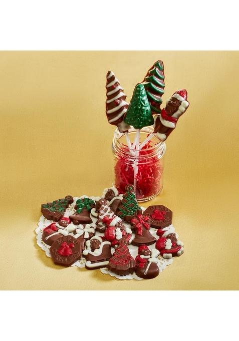 Jus' Trufs Santas Sweet Medley | Gifts For Christmas and New Year Chocolate Gifting X-mas Chocolates Basket