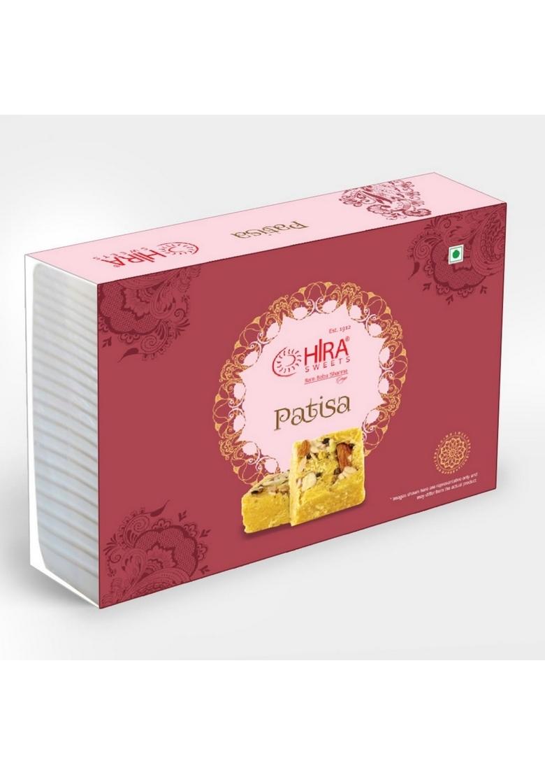HIRA SWEETS Patisa 500gm | Soan Papdi Indian Mithai Instant Ready To Eat