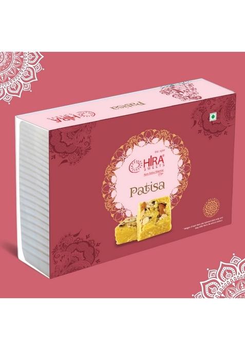 HIRA SWEETS Patisa 500gm | Soan Papdi Indian Mithai Instant Ready To Eat