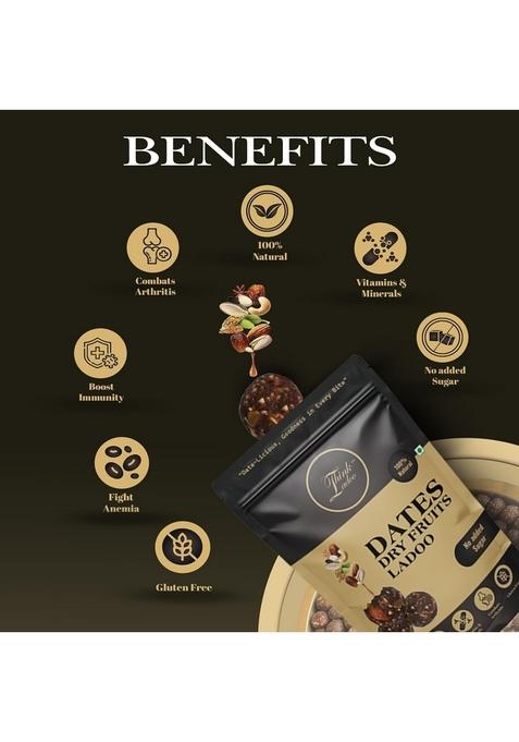 Think Ladoo Assorted Pack (30 Ladoos in 3 Different Flavours) | Sweetened with Dates High Protein & Instant Energy No Added Sugar