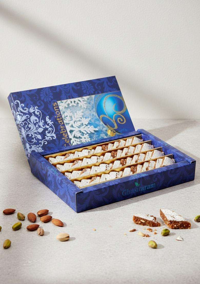 Ghasitaram Gifts Express Delivery Sweets - Sugar Free Anjir Katli (800gms) |Gift for Diwali,Holi,Rakhi,Valentine,Christmas,Birthday,Anniversary,Gift Her,Him,Mothers Day,Fathers Day| - Indya