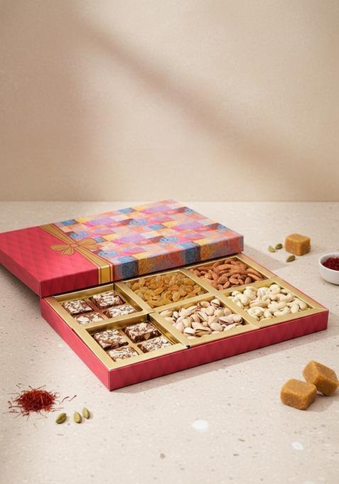 Ghasitaram Gifts Express Delivery Fruit n Nut Box of 4 Dryfruits and Sugarfree Bites|Gift for Diwali,Holi,Rakhi,Valentine,Christmas,Birthday,Anniversary,Gift Her,Him,Mothers Day,Fathers Day|