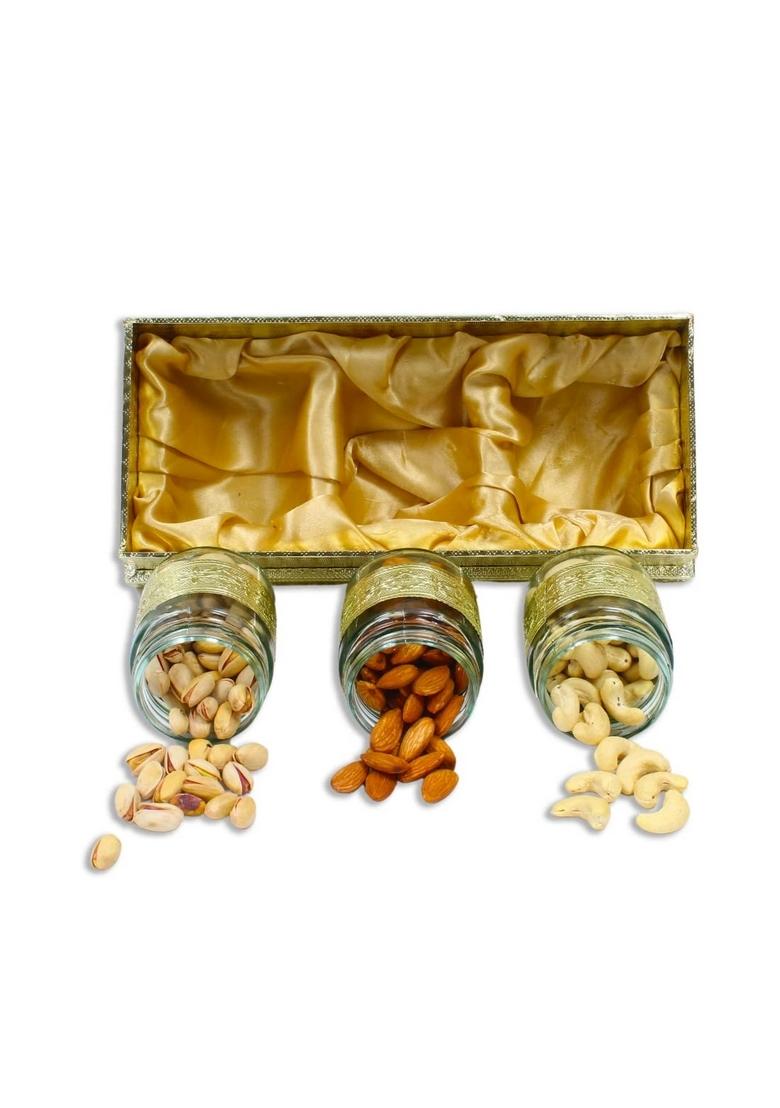 SAPPHIRE FOODS Diwali Gift Hampers Dry Fruit Pack Gifts In Jars for Employees Family Friends SF JAR TAPPER BOX (SF 3 BOX)
