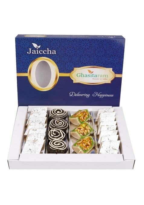Ghasitaram Gifts Diwali - Sweets-Dryfruit Fancy Sweets with Kaju Katli 400 GMS |Sweets|Sweets Gift Pack|Diwali Sweets|Indian Mithai|Diwali Box|Sweets Box|Kaju