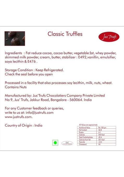 Jus' Trufs Cocoa Christmas Delight | Gifts For and New Year Chocolate Gifting X-mas Chocolates Basket