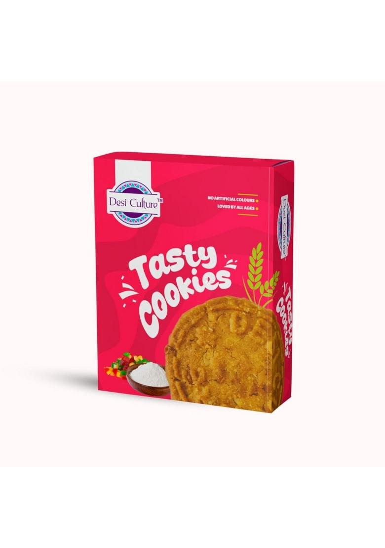 Desi Culture fruit biscuit/Cookies 200g | Crunchy Handmade Bakery-Style Biscuits Tea Time Snack Eggless Vegetarian Cookies for Kids & Adults Healthy Sweet Treat Fresh Hygienic Pack