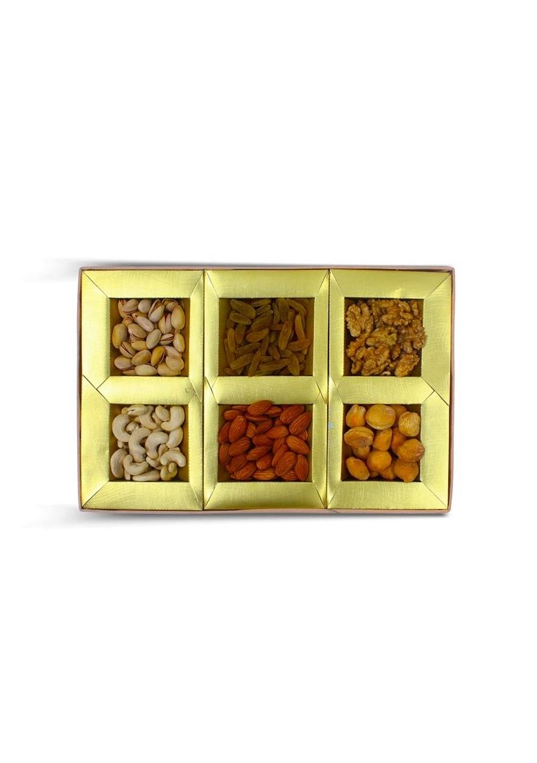 SAPPHIRE FOODS Festival Gift Hampers Dry Fruit Pack Christmas Gifts for Employees Family and Friends SF White Texture Box 958 (10 * 15)