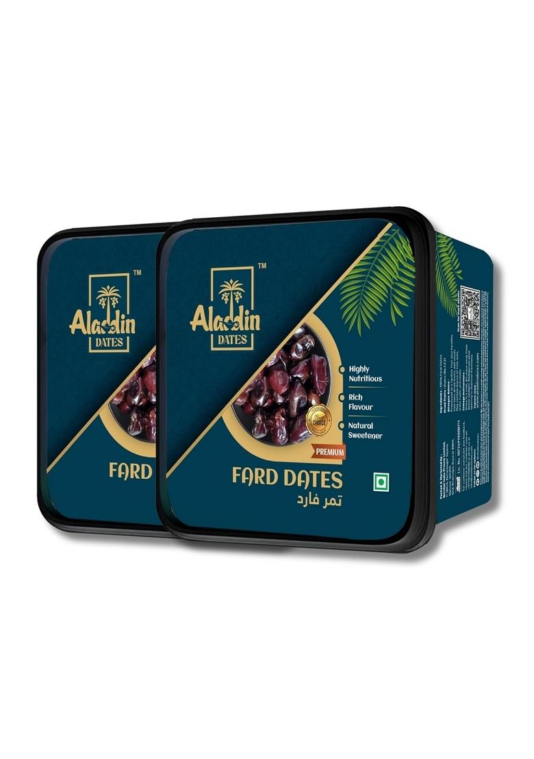 Aladdin Dates Fard Dates/Khajoor 800 Grams (400 * Pack of 2)| IML Continer Packed| Khajur| Dry Fruits | Khajoor Healthy Snacks |High Fibre.