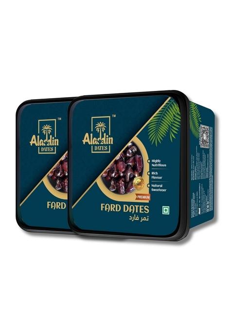 Aladdin Dates Fard Dates/Khajoor 800 Grams (400 * Pack of 2)| IML Continer Packed| Khajur| Dry Fruits | Khajoor Healthy Snacks |High Fibre.