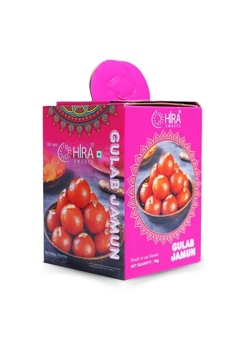 HIRA SWEETS Gulab Jamun 1kg Tin | Fresh Traditional Indian Mithai Ready to Eat Perfect Festive Gift Box No Added Colors Ideal for Celebrations & Gifting
