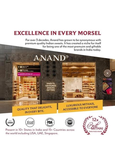 ANAND Sweets Raksha Bandhan/Rakhi MIthai Gift box | Anjeer Dry Fruits Burfi (250g) +Rakhi+Greeting card Combo Mouth Watering Authentic Dish For Brother, Sister, Bhabhi No Preservatives