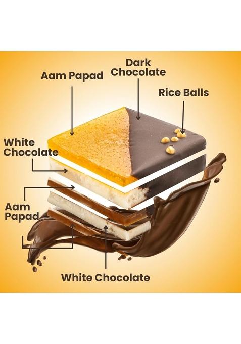 THE SWEET BLEND Assorted Sweets | Mango Bite, Khatta Meetha Aam Papad & Kaccha with Chocolate Tangy Indian Mithai Gift Hamper Box 250 g (10 pcs) |Ideal for Diwali