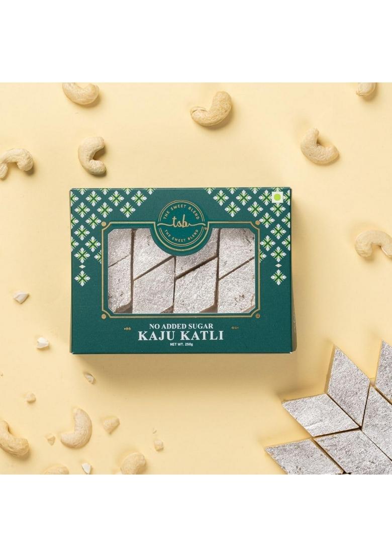 THE SWEET BLEND Sugar-Free Kaju Katli 250 g | Gluten-Free Indian Mithai Sweetened with Stevia No Added Sugar Authentic Taste Gift Box Ideal for Diwali