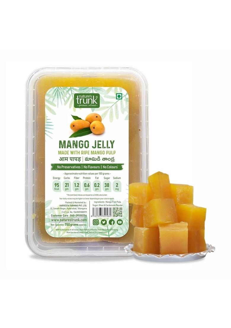 Natures Trunk Mango Jelly | 750 g Aam Papad Mamidi Thandra Sun Dried Traditional Fruit Snack Ripe Pulp No Preservatives Natural Sweet Candy
