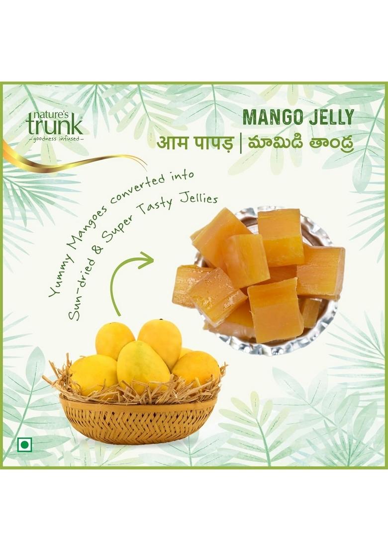 Natures Trunk Mango Jelly | 750 g Aam Papad Mamidi Thandra Sun Dried Traditional Fruit Snack Ripe Pulp No Preservatives Natural Sweet Candy