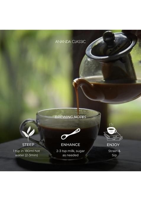 1950 origins Ananda Classic Premium Black tea | Pure Assam CTC Leaves Kadak Chai 100% Natural Loose-Leaf Rich, Strong & Fresh Single Estate 150g Tin Caddy