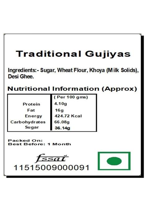 Ghasitaram Gifts Holi- Sweets/ Holi Hampers/ Sweets Hampers Best of 5 Traditional Gujiyas, Dry Sweet Gujiya Namkeen Pouch, SOYA Sticks Farsaan Samosa Pouch