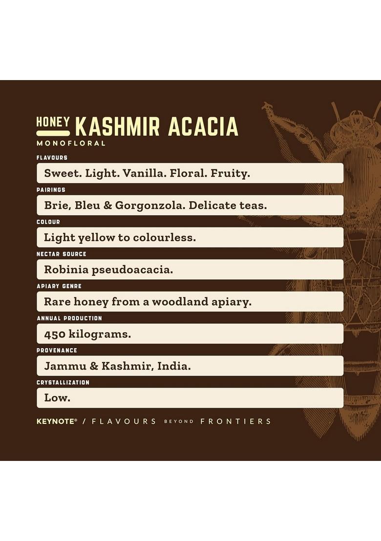 KEYNOTE Kashmir Acacia Honey | Raw Pure Unpasteurized Unprocessed Organic Gift Box 320 grams
