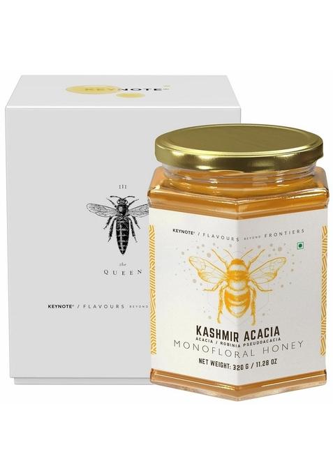 KEYNOTE Kashmir Acacia Honey | Raw Pure Unpasteurized Unprocessed Organic Gift Box 320 grams