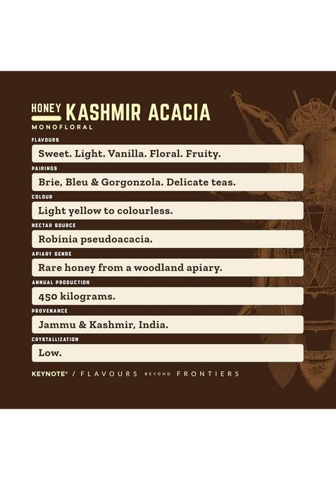 KEYNOTE Kashmir Acacia Honey | Raw Pure Unpasteurized Unprocessed Organic Gift Box 320 grams