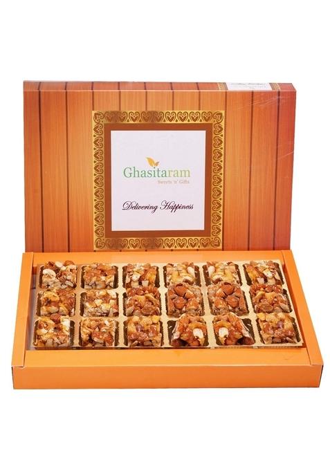 Ghasitaram Gifts Gud (Jageery) Dryfruit Bites 18 pcs No Added Sugar |Sweets|Sweets Gift Pack|Diwali Sweets|Indian Mithai|Diwali Sweets Box|Sweets Box