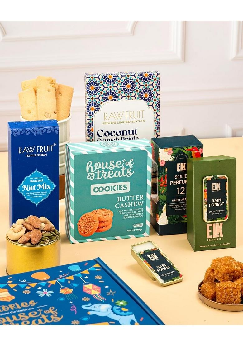 HYPERFOODS Christmas Gifting For Family and Friends Chocolates Gift Pack Dry Fruits Rain Forrest Solid Perfume Stories Hamper Gifts New Year