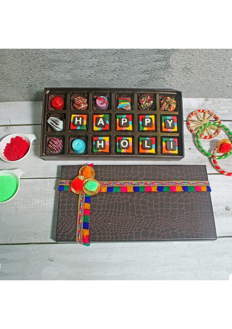 Velvet Fine Chocolates Gift Hamper Pack with 18 Assorted Colourful | Premium for Family, Friends, Employees