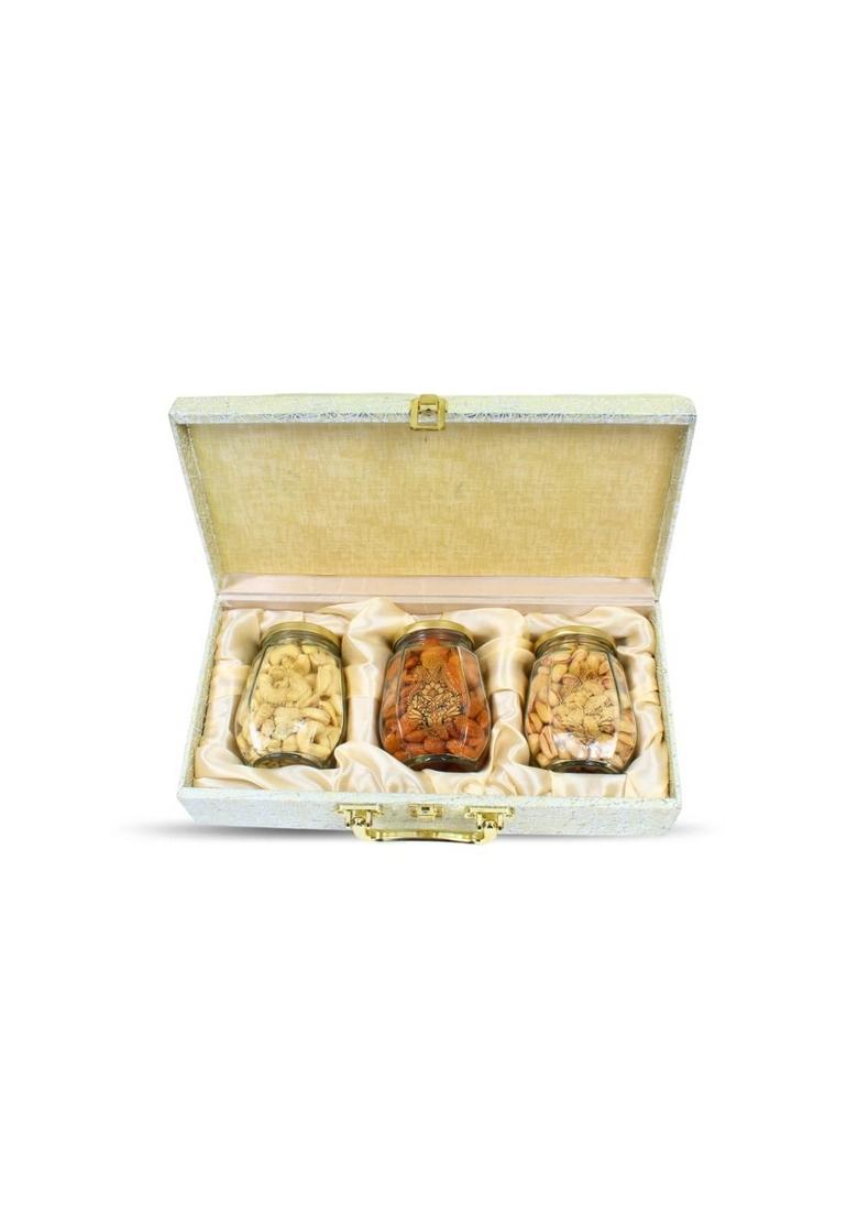 SAPPHIRE FOODS Christmas Gift Hampers Dry Fruit Pack Gifts for Employees Family and Friends SF 212 A (3 Jar)