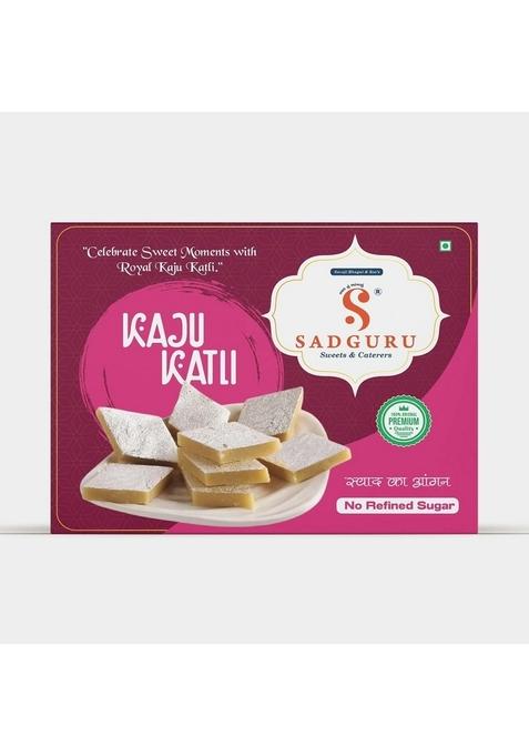 SADGURU SWEET & CATERERS Sweets Kaju Katli/Premium Cashew with Silver Coating | Traditional Indian Mithai Gift for Diwali Weddings-400gm Box