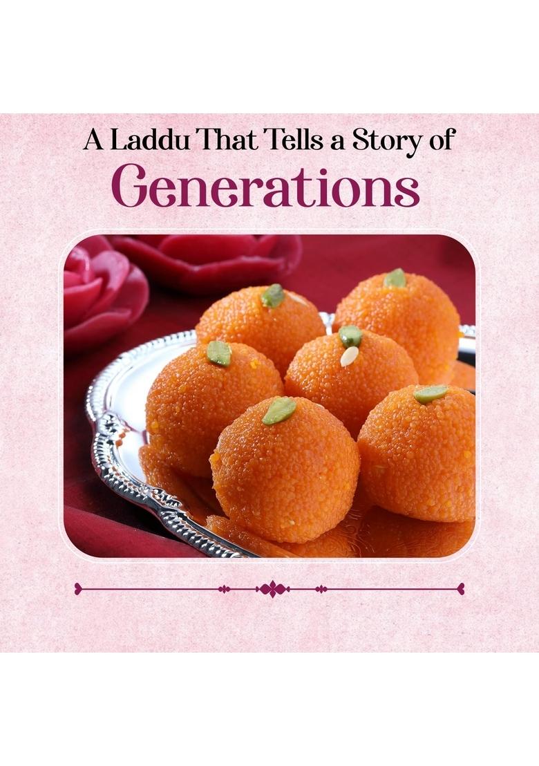 ASHA SWEET CENTER Sweets | Motichur Laddu 250g (Pack of 2) Indian for Gifting and Celebration Motichoor Fresh Boondi Ladoo Mithai Box